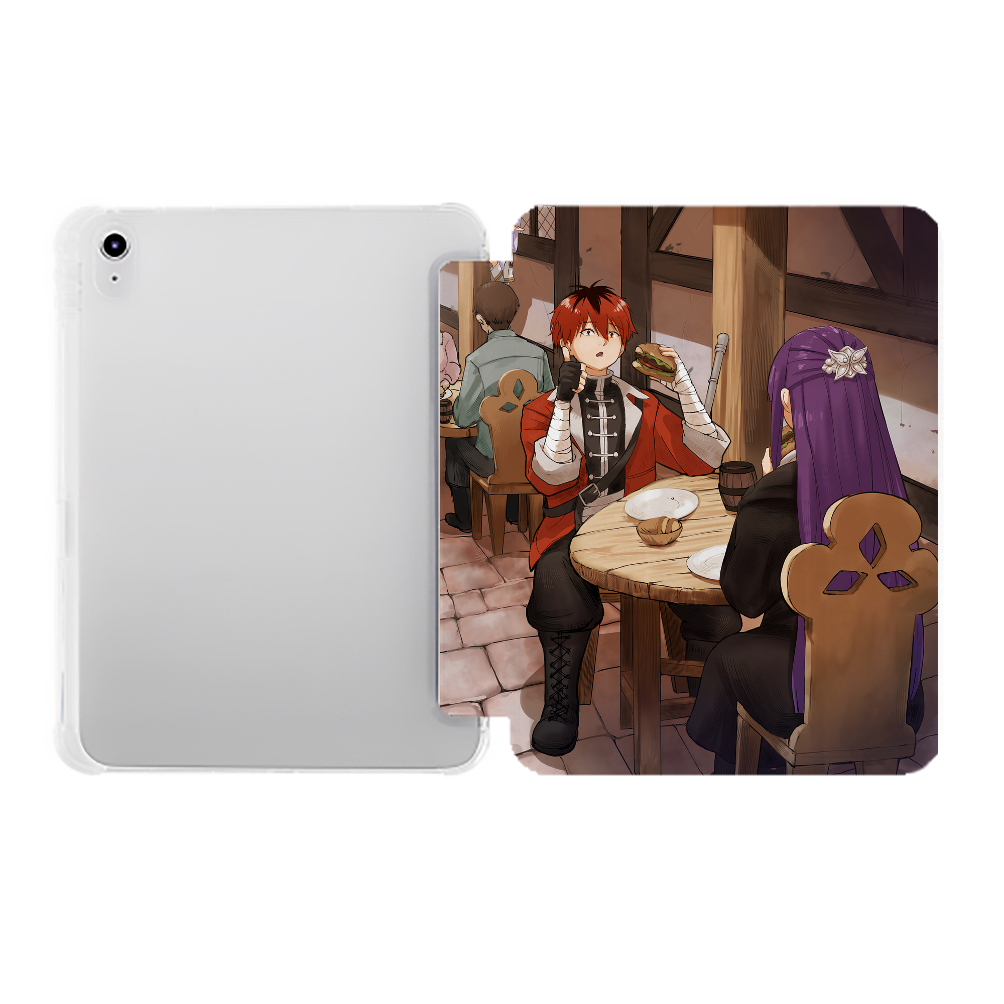 （画像用） 葬送のフリーレン Frieren IPad ケース ペン収納付き 三つ折りスタンド PUレザー×シリコン 対応機種9.5/10.5/10.9インチ